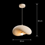 Lampadario moderno FOAMER Petito, 28 cm, sospeso, 1 X E27, bianco, metallo e schiuma, altezza regolabile