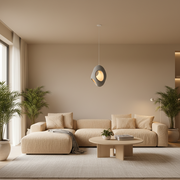 FOAMER Magno Lampadario Moderno, 57 cm, Sospensione, 1 X E27, Grigio, Metallo e Schiuma, Altezza Regolabile