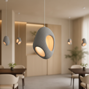 FOAMER Magno Lampadario Moderno, 57 cm, Sospensione, 1 X E27, Grigio, Metallo e Schiuma, Altezza Regolabile