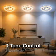 Lampadario LED Petito, 21W, Diametro 18cm, Luce Calda/Neutra/Fredda, Bianco, Metallo e Acrilico