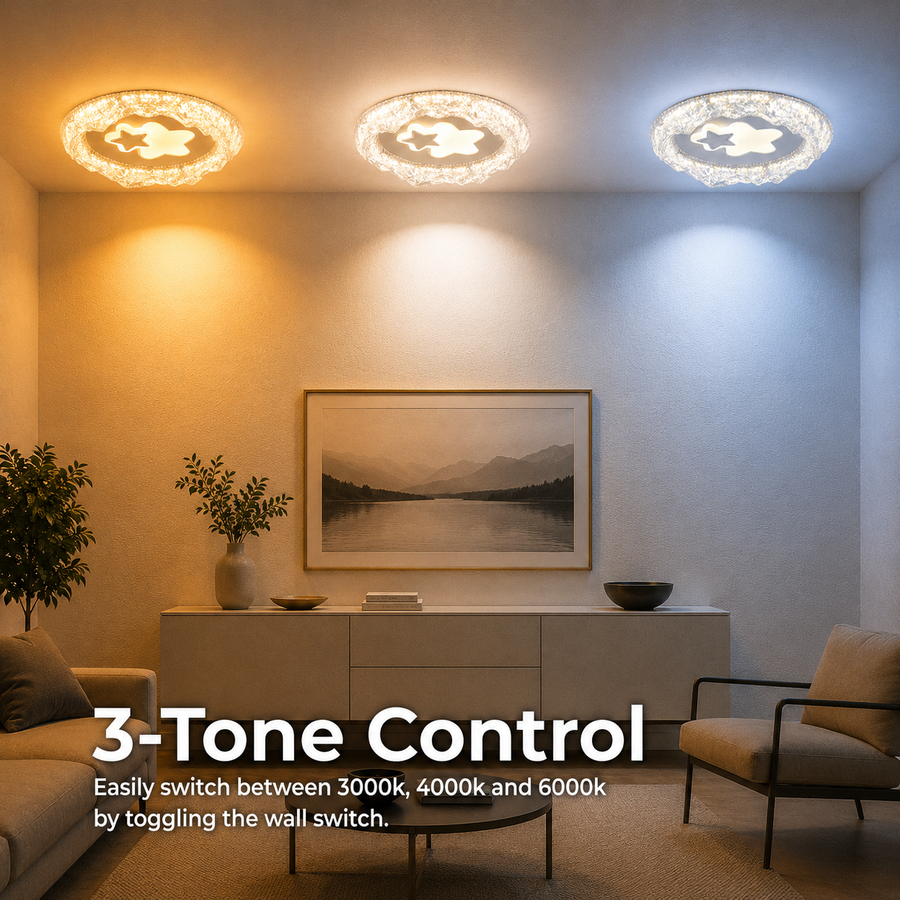 Lampadario LED Petito, 21W, Diametro 18cm, Luce Calda/Neutra/Fredda, Bianco, Metallo e Acrilico