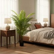 Pianta artificiale di palma Kentia, 3 steli, 17 foglie, 160 cm, verde, con vaso