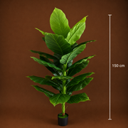 Pianta artificiale tipo banana Musa, 150 cm, verde