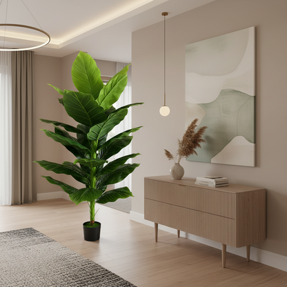 Pianta artificiale tipo banana Musa, 150 cm, verde