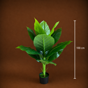 Pianta artificiale tipo banana Musa, 100 cm, verde