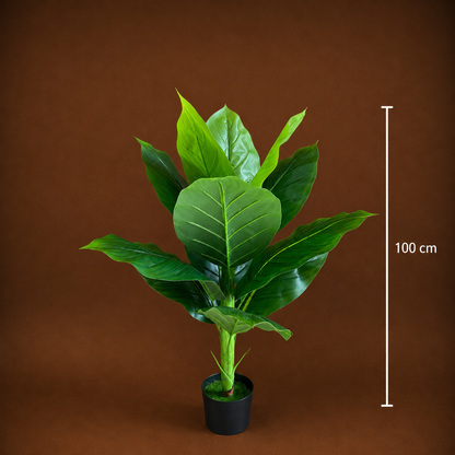 Pianta artificiale tipo banana Musa, 100 cm, verde
