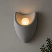 Lampada da parete decorativa CONNO, 26cm, 1xE27, Polistirolo, Grigio