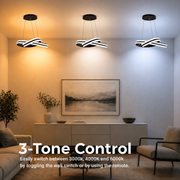 Lampadario LED a sospensione con telecomando INFINITY LOOP 61W, Luce Fredda/Calda/Neutra, Dimmerabile, Nero, Regolabile in Altezza