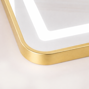 Specchio rettangolare a LED, cornice dorata, 50x160 cm, dimmerabile, luce fredda/calda/neutra, Dressing Couture Dressing Mirrors Titolo predefinito Alessandro Design