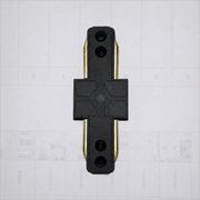 Connettore per binario SN203BK, 9x3,5x1,5 cm, plastica e rame, nero