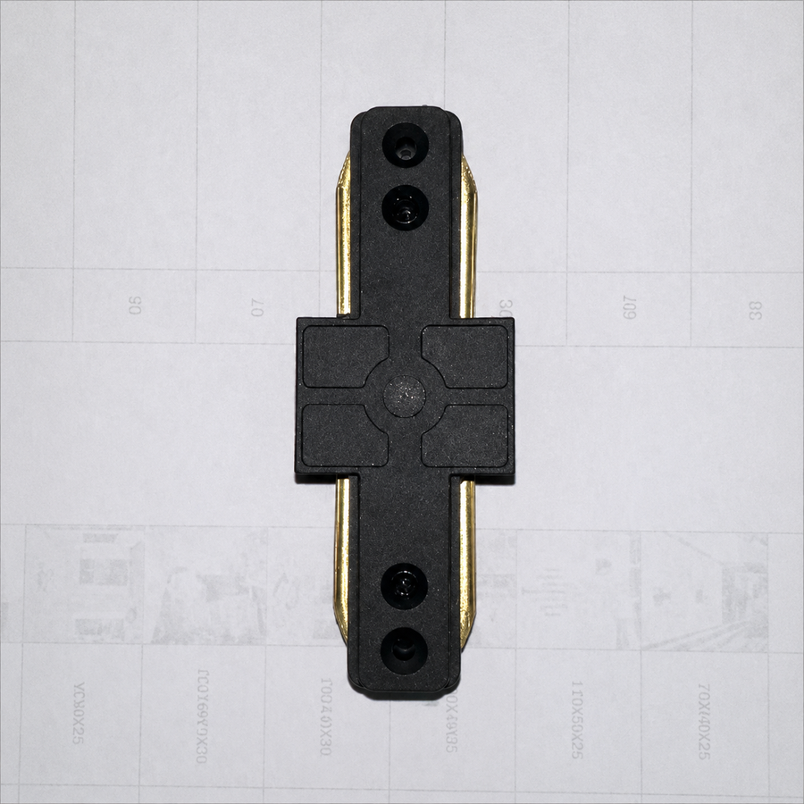 Connettore per binario SN203BK, 9x3,5x1,5 cm, plastica e rame, nero