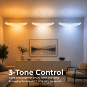 Lampadario Moderno con Cristallo, Telecomando, PRAGA, 51W, Luce Calda/Neutra/Fredda, Lunghezza 100 cm, Oro, Altezza Regolabile