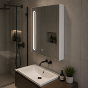 Specchio LED con contenitore PLANO 80x70 cm Bianco Sensore Touch e Specchi contenitore Contenitore Titolo predefinito Alessandro Design