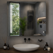 Specchio LED con contenitore PLANO 80x70 cm Bianco Sensore Touch e Specchi contenitore Contenitore Titolo predefinito Alessandro Design