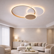 Lampadario LED con Telecomando KILLIAN 46W, 3 Cerchi, Luce Fredda/Calda/Neutra 3000K/4000K/6000K, Dimmerabile, Oro Bianco Lampadari LED con Telecomando Titolo predefinito Alessandro Design