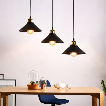 Lampadario a sospensione, LV210/3L, 3xE27, Nero, metallo e filo, Altezza regolabile Lampadari vintage Titolo predefinito Alessandro Design