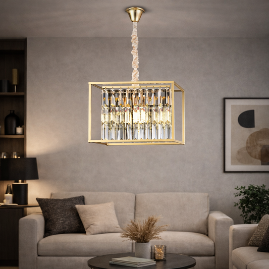 Candelabro Petito Cristal, 1676/350, 3xE14, Oro lucido, Altezza regolabile, Candelabro Cristal in metallo e cristallo Titolo predefinito Alessandro Design