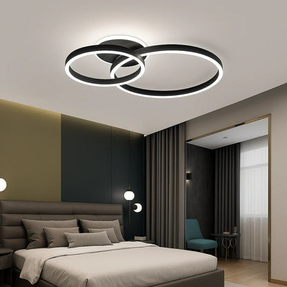 Lampadario LED con telecomando LT511/30+40+50BK, 93W, 2 Cerchi, Luce Fredda/Calda/Neutra, Dimmerabile, Nero Lampadari LED con telecomando Titolo predefinito Alessandro Design