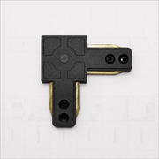 Connettore per binario SN204BK, 6,5x6,5x1,5 cm, plastica e rame, nero