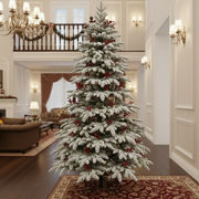 Abete artificiale CRAN, 150 cm, 320 punte, Verde e Bianco
