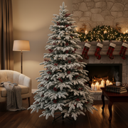Abete artificiale CRAN, 180 cm, 505 punte, Verde e Bianco