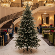 Albero di Natale artificiale QAANAAQ, 180 cm, 808 punte, Verde