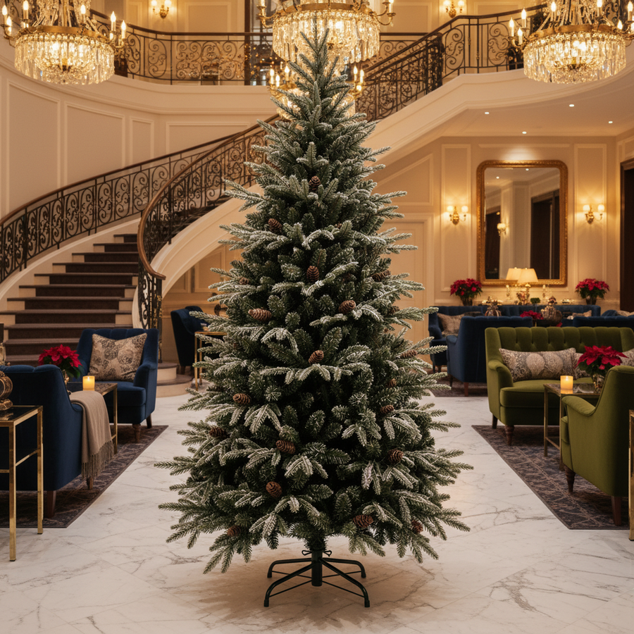 Albero di Natale artificiale QAANAAQ, 180 cm, 808 punte, Verde
