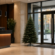 Albero di Natale artificiale QAANAAQ, 210 cm, 1149 punte, Verde