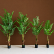 Pianta di palma Kentia artificiale, con foglie eleganti, 200 cm, 15 foglie, verde, con vaso
