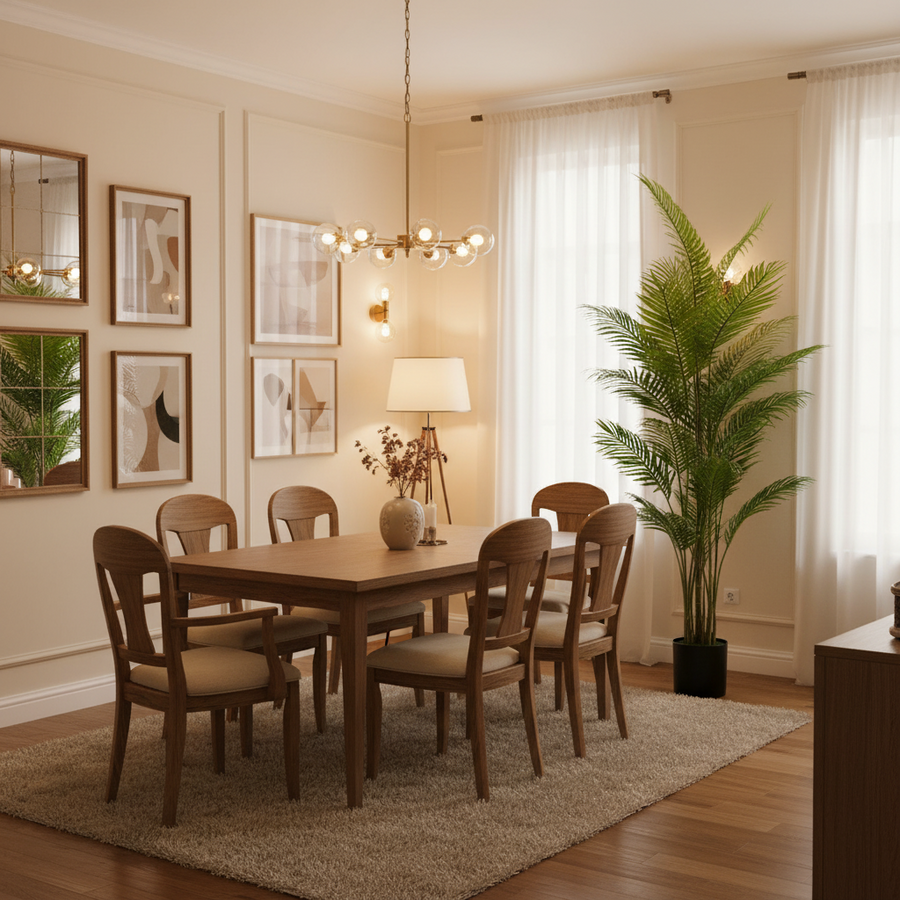 Pianta artificiale tipo palma Areca, 25 foglie, 190 cm, verde