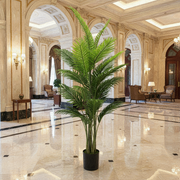 Pianta artificiale tipo palma Areca, 25 foglie, 190 cm, verde