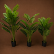 Pianta artificiale tipo palma Areca, 25 foglie, 190 cm, verde