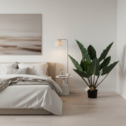 Pianta artificiale di alocasia a foglie larghe, 100 cm, verde