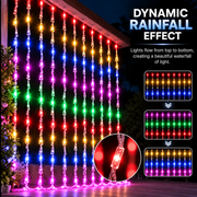 Instalatie de Craciun Tip Ploaie, Lumina Multicolora, 300 x 300cm, 320 LED-uri