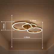 Lampadario LED con Telecomando RINOVA 66W, 2 Cerchi, Luce Fredda/Calda/Neutra, Dimmerabile, Lampadari LED Oro Lucido con Telecomando Titolo predefinito Alessandro Design