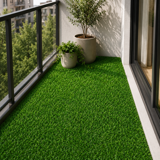Erba Artificiale Per Esterno, 25x25 cm, Spessore 2cm, Densità 15 Fili, Verde