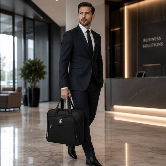 Borsa business per laptop ASTANA, 40x20x30cm, Oxford, Nero