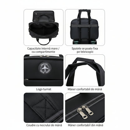 Borsa business per laptop ASTANA, 40x20x30cm, Oxford, Nero