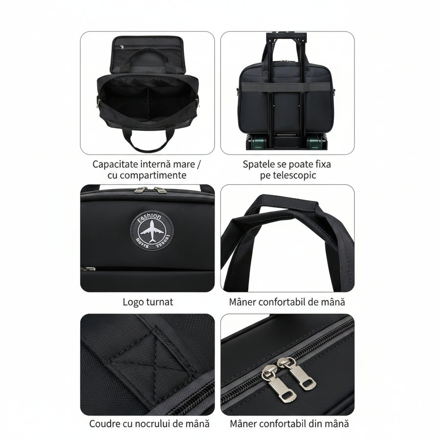 Borsa business per laptop ASTANA, 40x20x30cm, Oxford, Nero