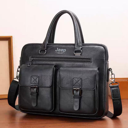 Borsa per laptop business SAMARKAND, 38x7x28 cm, pelle ecologica, nera