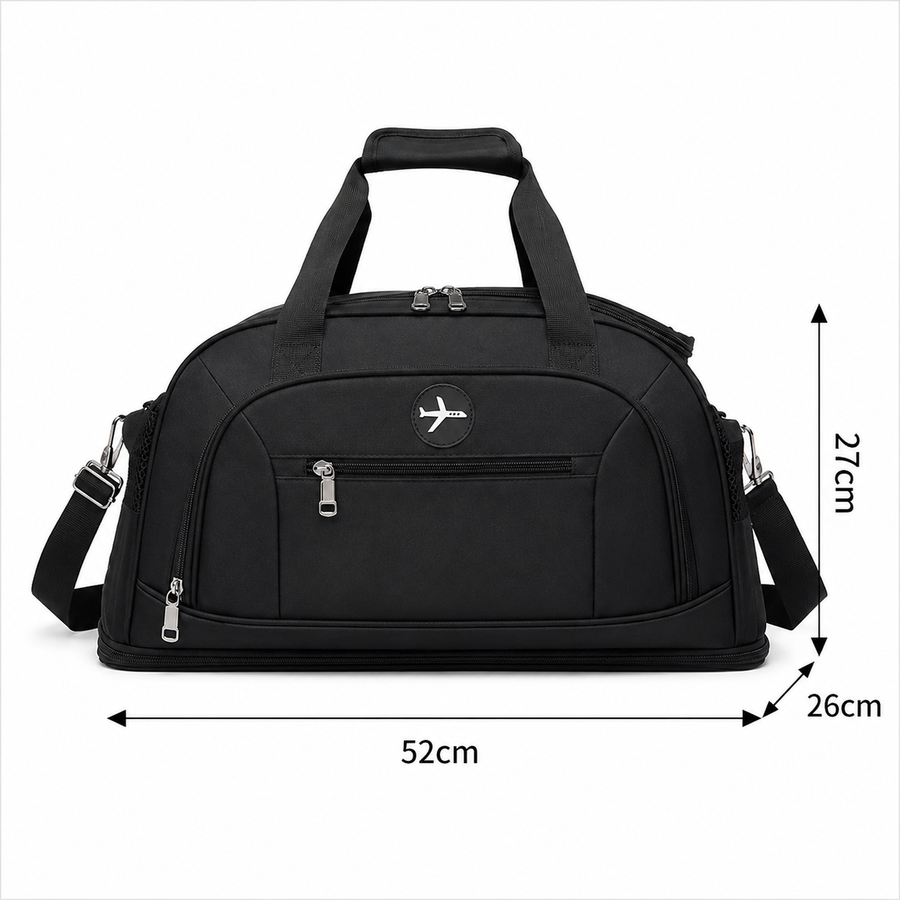 Borsa da viaggio KARAGANDA, 54x26x27 cm, Oxford, nero