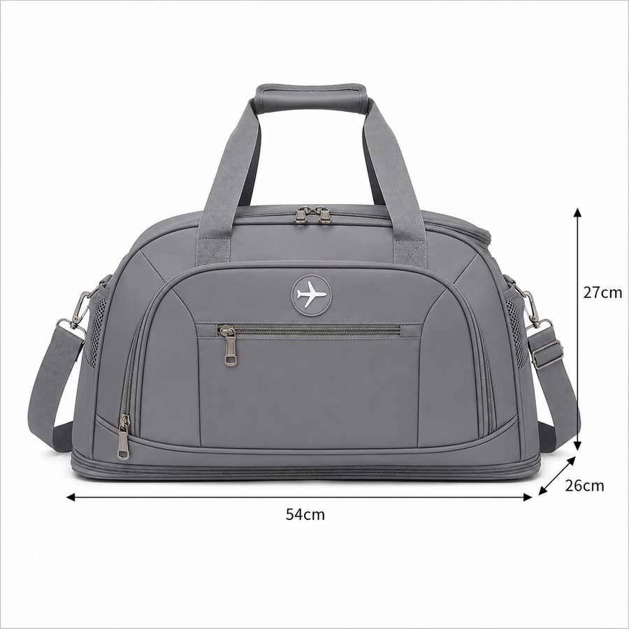Borsa da viaggio KARAGANDA, 54x26x27 cm, Oxford, grigio