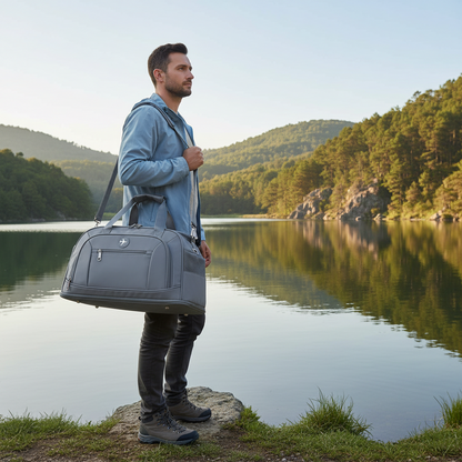 Borsa da viaggio KARAGANDA, 54x26x27 cm, Oxford, grigio