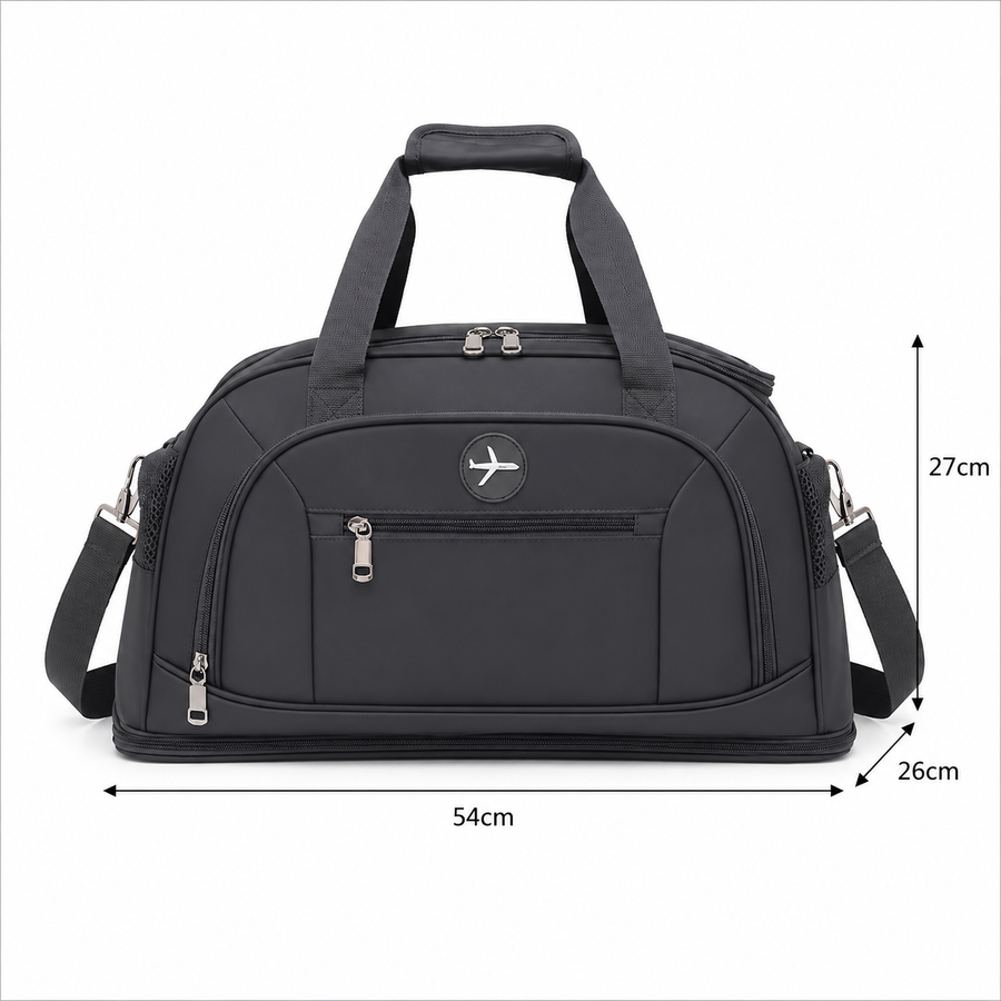 Borsa da viaggio KARAGANDA, 54x26x27 cm, Oxford, grigio scuro