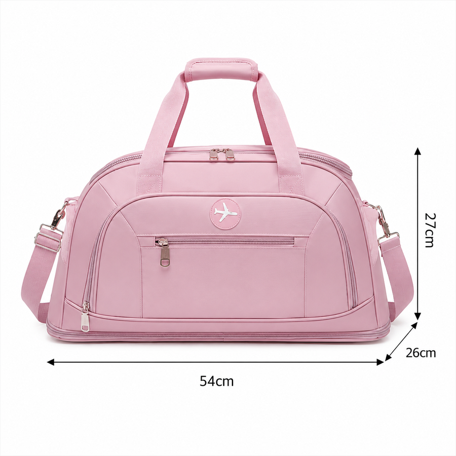 Borsa da viaggio KARAGANDA, 54x26x27 cm, Oxford, rosa