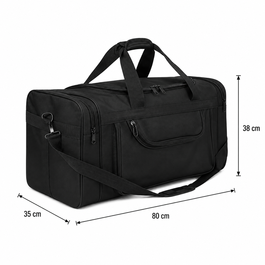 Borsa da viaggio KOSTANAY, 80x35x38 cm, Oxford, nero