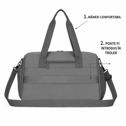 Borsa da viaggio SHYMKENT, 46x22x28 cm, Oxford, grigio verde
