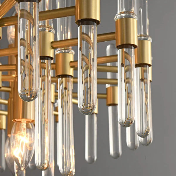 Lampadario in Cristallo CC850/480GD, 6xE14, 48X45cm, Altezza Regolabile, Oro Lucido, Altezza Regolabile, Design Elegante, Lampadari in Cristallo e Metallo Titolo predefinito Alessandro Design