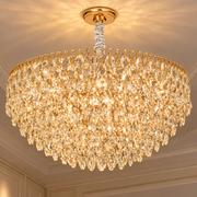 ERDENET Regalis Lampadario Cristallo, 22xE14, Diametro 80 cm, Metallo e Cristallo, Oro Lucido, Altezza Regolabile
