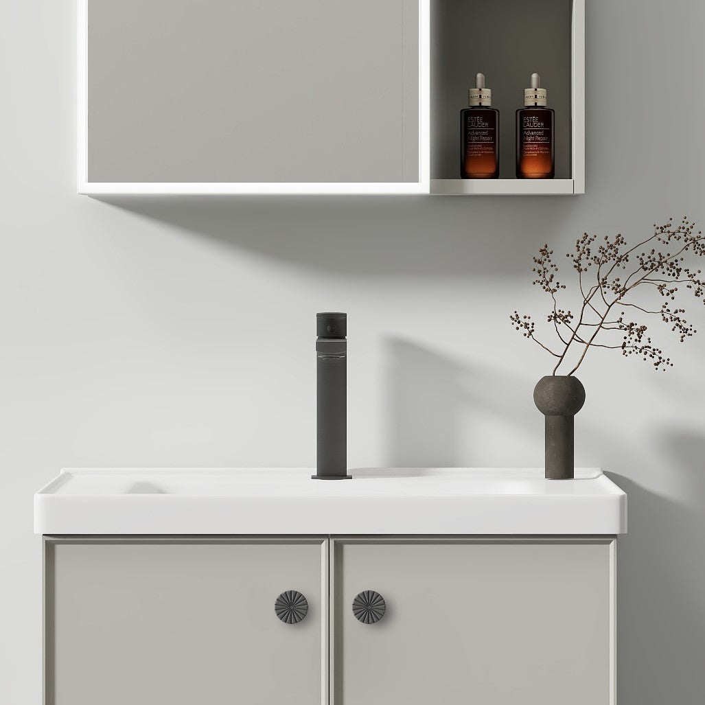 Mobili Bagno, Mobile Con Specchio LED T1141G/60 Specchi Mobile Grigio Titolo predefinito Alessandro Design